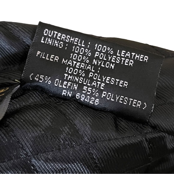 Vintage M. Julian Wilsons Black Leather Jacket Men Sz Large Thinsulate Lined - Picture 10 of 10